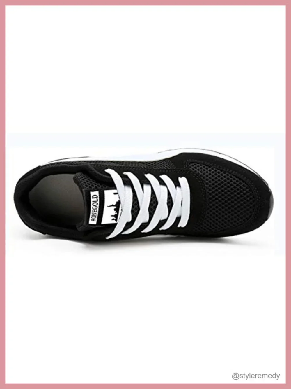 Women's Hidden Wedge Sneakers - Lightweight Mesh Casual Walking Shoes